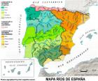 Карта рек в Испании